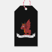 Roter Drache Cartoon Geschenkanhänger (Vorderseite)