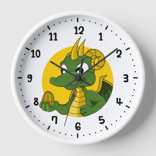 Roter Drache Cartoon rund um die Uhr (Vorderseite)