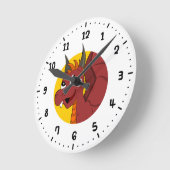 Roter Drache Cartoon rund um die Uhr (Winkel)