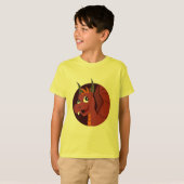 Roter Drache Cartoon T - Shirt (Vorne ganz)