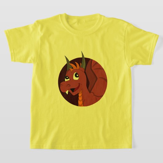 Roter Drache Cartoon T - Shirt (Ablage )