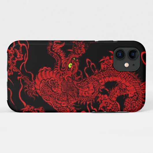 Roter Drache Case-Mate iPhone Hülle (Rückseite (Horizontal))