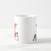 Roter Drache, der den Ritter aus dem Zehenknochen Kaffeetasse (Mittel)