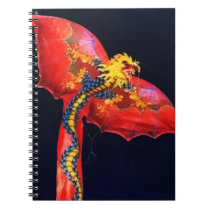 Roter Drache-Drachen Notizblock
