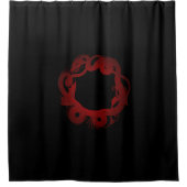 Roter Drache Duschvorhang (Vorderseite)