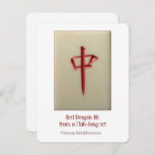 Roter Drache - erläuternde Karte (Vorne/Hinten)