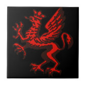 Roter Drache Fliese (Vorderseite)
