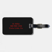 Roter Drache Gepäckanhänger (Rückseite horizontal)