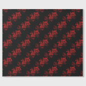 Roter Drache Geschenkpapier (Flach)