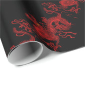 Roter Drache Geschenkpapier (Rolleneckpunkt)