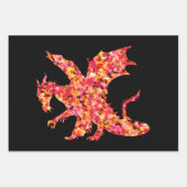 Roter Drache gespritzte Farbe  Geschenkpapier Set (Vorderseite 2)