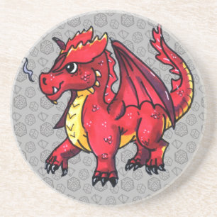 Roter Drache Getränkeuntersetzer