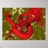 Roter Drache (groß) Poster (Vorne)