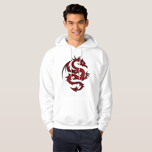 Roter Drache Hoodie (Vorne ganz)