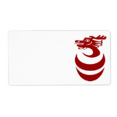 Roter Drache im Eieretikett (Vorne)