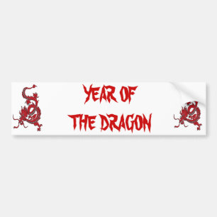 Roter Drache - Jahr des Drachen Autoaufkleber