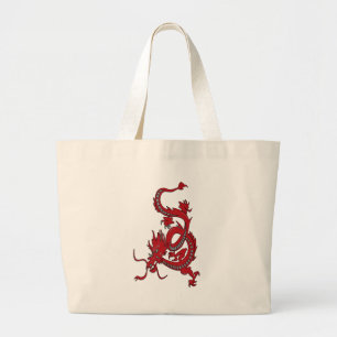 Roter Drache - Jahr des Drachen Jumbo Stoffbeutel