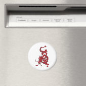 Roter Drache - Jahr des Drachen Magnet (In Situ (Geschirrspüler))