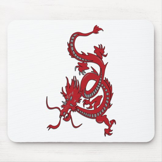 Roter Drache - Jahr des Drachen Mousepad (Vorne)