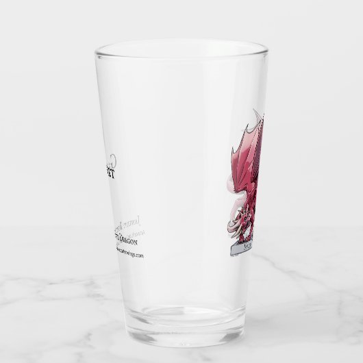 Roter Drache: Januar Birthstone Garnet Glas (Rechts)