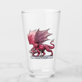 Roter Drache: Januar Birthstone Garnet Glas