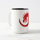 Roter Drache Kreis Zwei-Ton Kaffeetasse - Mythisch (Vorderseite Links)