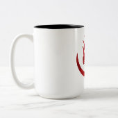 Roter Drache Kreis Zwei-Ton Kaffeetasse - Mythisch (Links)