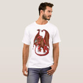 Roter Drache-Krieger T-Shirt (Vorne ganz)