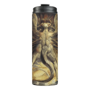 „Roter Drache“-Kunst-Tumbler mit individuellem Tex Thermosbecher