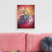 Roter Drache Leinwanddruck (Insitu (Wohnzimmer))