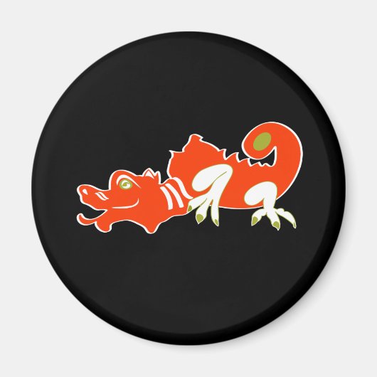 Roter Drache Magnet (Vorne)