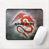 Roter Drache mit Namen Mousepad (Mit Mouse)
