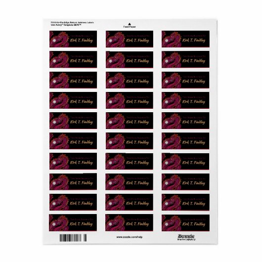 Roter Drache mit Perlenbuch-Label (Vorne)