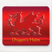 Roter Drache mit rotem Chromeffekt Mousepad (Vorne)