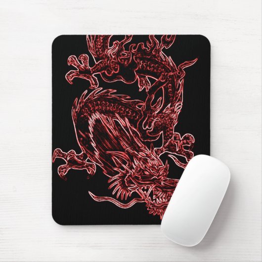 Roter Drache Mousepad (Mit Mouse)