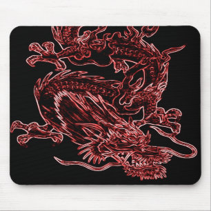 Roter Drache Mousepad