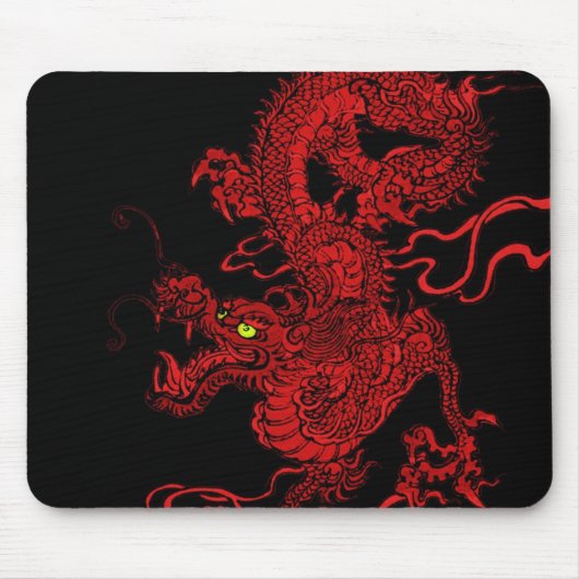Roter Drache Mousepad (Vorne)