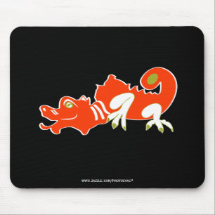 Roter Drache Mousepad