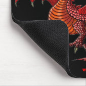 Roter Drache mousepad Entwurf (Ecke)