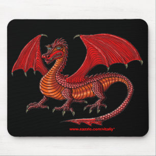 Roter Drache mousepad Entwurf
