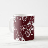 Roter Drache-mythisches Geschöpf-cooler Kaffeetasse (Vorderseite Links)
