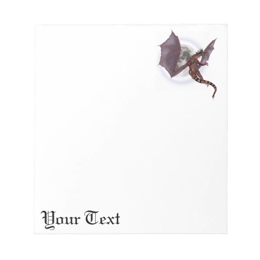 Roter Drache Notizblock (Vorderseite)