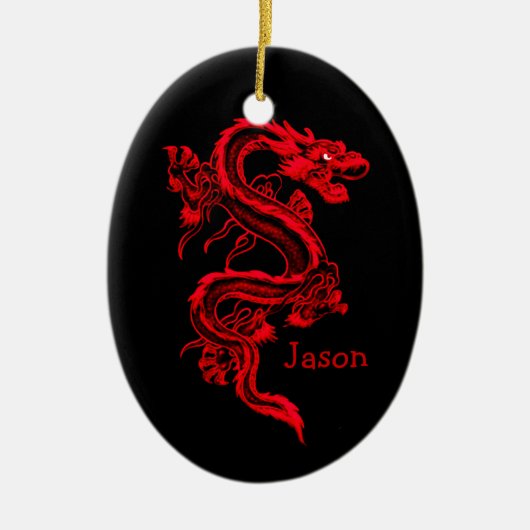 Roter Drache Ornament (Vorne)