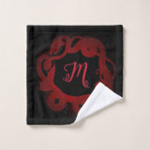 Roter Drache personalisiert Badhandtuch Set (Waschlappen)