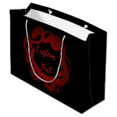 Roter Drache Personalisiert Große Geschenktüte (Rückseite Schrägansicht)