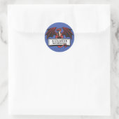Roter Drache Personalisierter Klassischer Rund Sti Runder Aufkleber (Tasche)