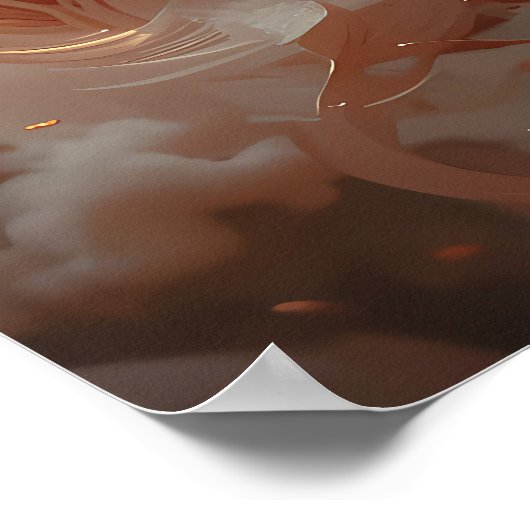 Roter Drache Poster (Ecke)