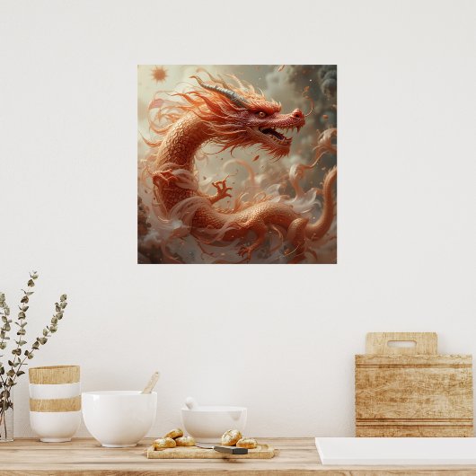 Roter Drache Poster (Küche)