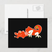 Roter Drache Postkarte (Vorne/Hinten)