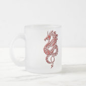 Roter Drache steigende 10-Unze-mattierte GlasTasse Mattglastasse (Links)